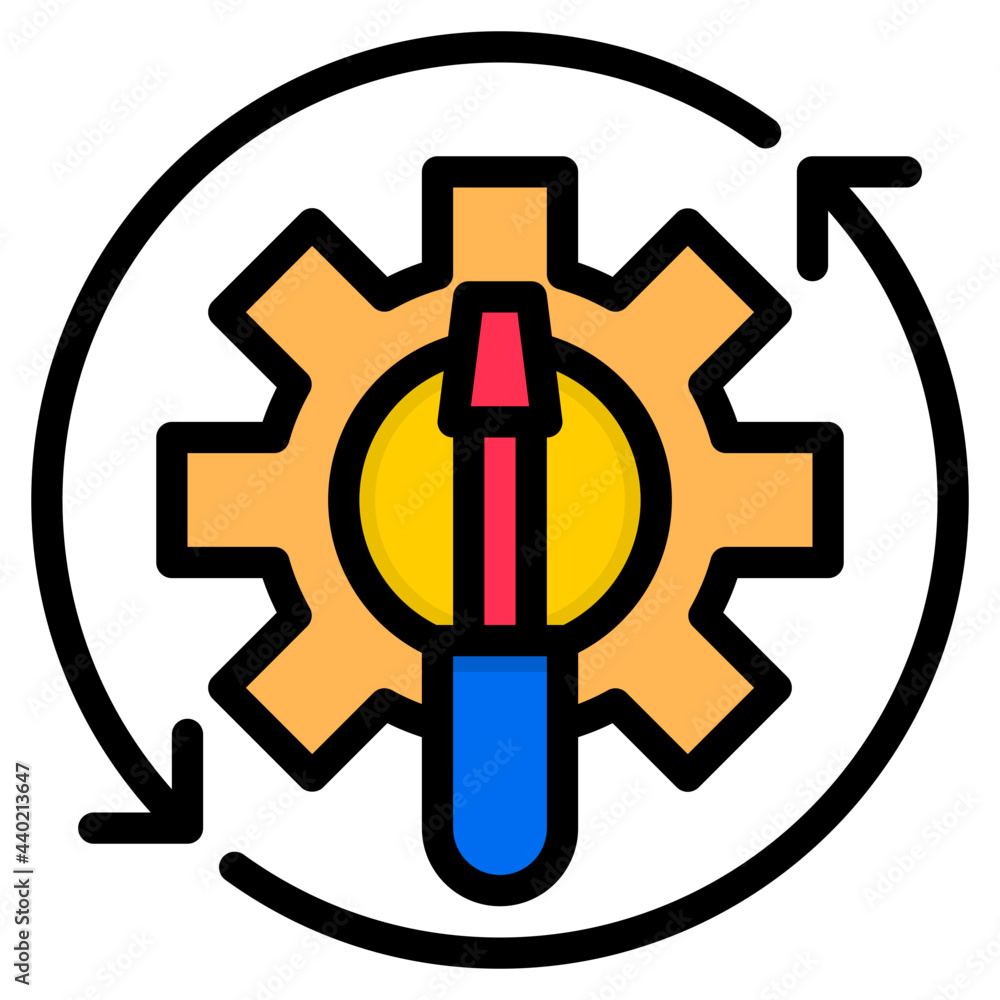 Engineering color line style icon Engineering color line style icon