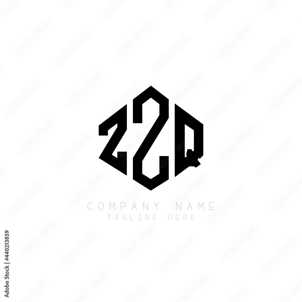 ZZQ letter logo design with polygon shape. ZZQ polygon logo monogram. ZZQ cube logo design. ZZQ hexagon vector logo template white and black colors. ZZQ monogram, ZZQ business and real estate logo. 