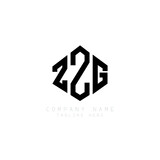 ZZG letter logo design with polygon shape. ZZG polygon logo monogram. ZZG cube logo design. ZZG hexagon vector logo template white and black colors. ZZG monogram, ZZG business and real estate logo. 