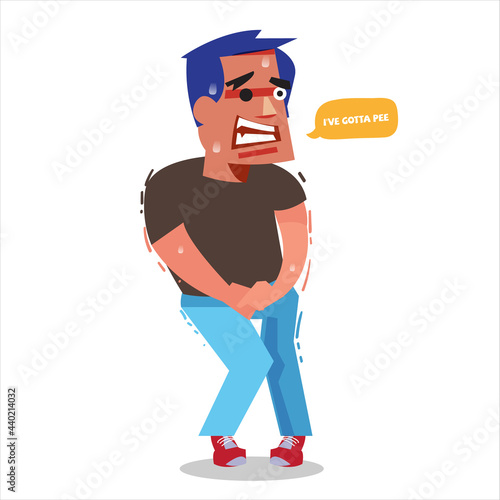 man need a pee - vector