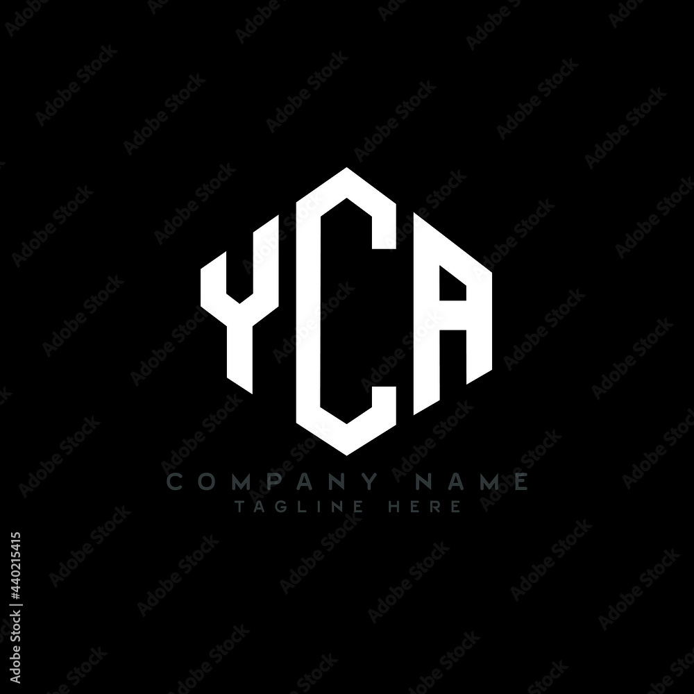 YCA letter logo design with polygon shape. YCA polygon logo monogram. YCA cube logo design. YCA hexagon vector logo template white and black colors. YCA monogram, YCA business and real estate logo. 