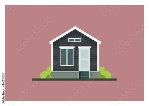 Small home building simple illustration