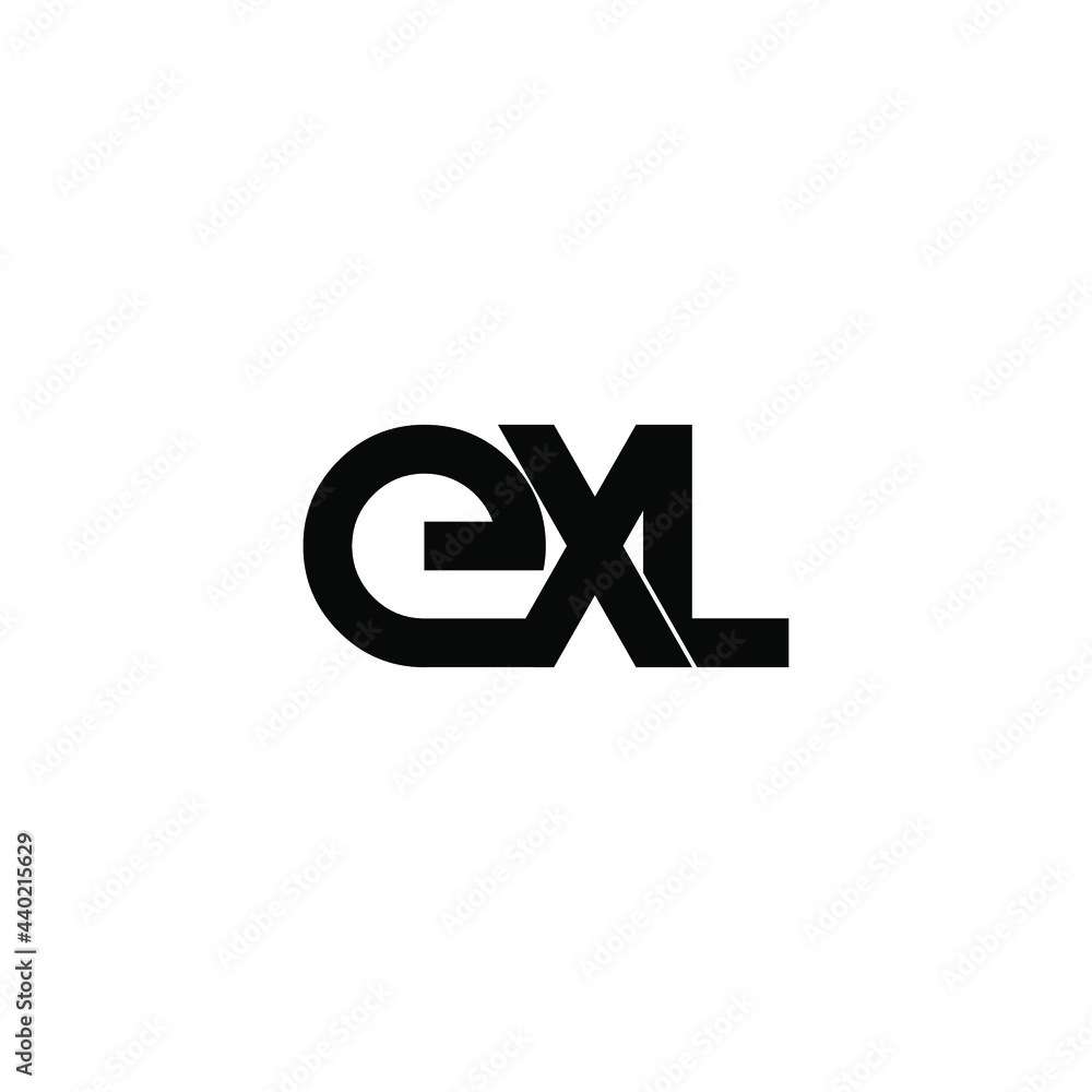 Obraz premium exl letter original monogram logo design