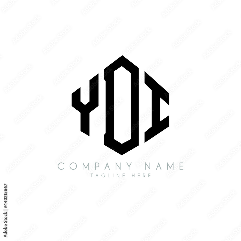 YDI letter logo design with polygon shape. YDI polygon logo monogram. YDI cube logo design. YDI hexagon vector logo template white and black colors. YDI monogram, YDI business and real estate logo. 