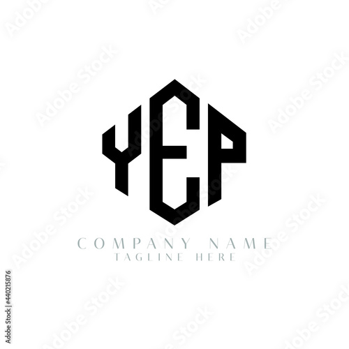 YEP letter logo design with polygon shape. YEP polygon logo monogram. YEP cube logo design. YEP hexagon vector logo template white and black colors. YEP monogram, YEP business and real estate logo. 