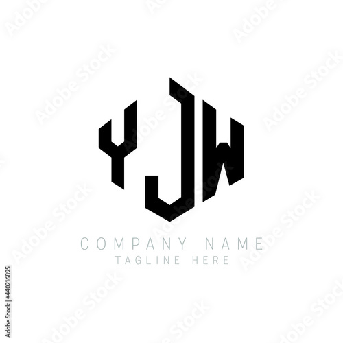 YJW letter logo design with polygon shape. YJW polygon logo monogram. YJW cube logo design. YJW hexagon vector logo template white and black colors. YJW monogram, YJW business and real estate logo. 