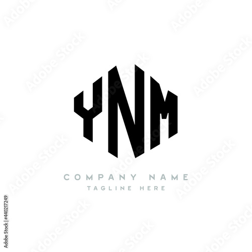 YNM letter logo design with polygon shape. YNM polygon logo monogram. YNM cube logo design. YNM hexagon vector logo template white and black colors. YNM monogram, YNM business and real estate logo. 