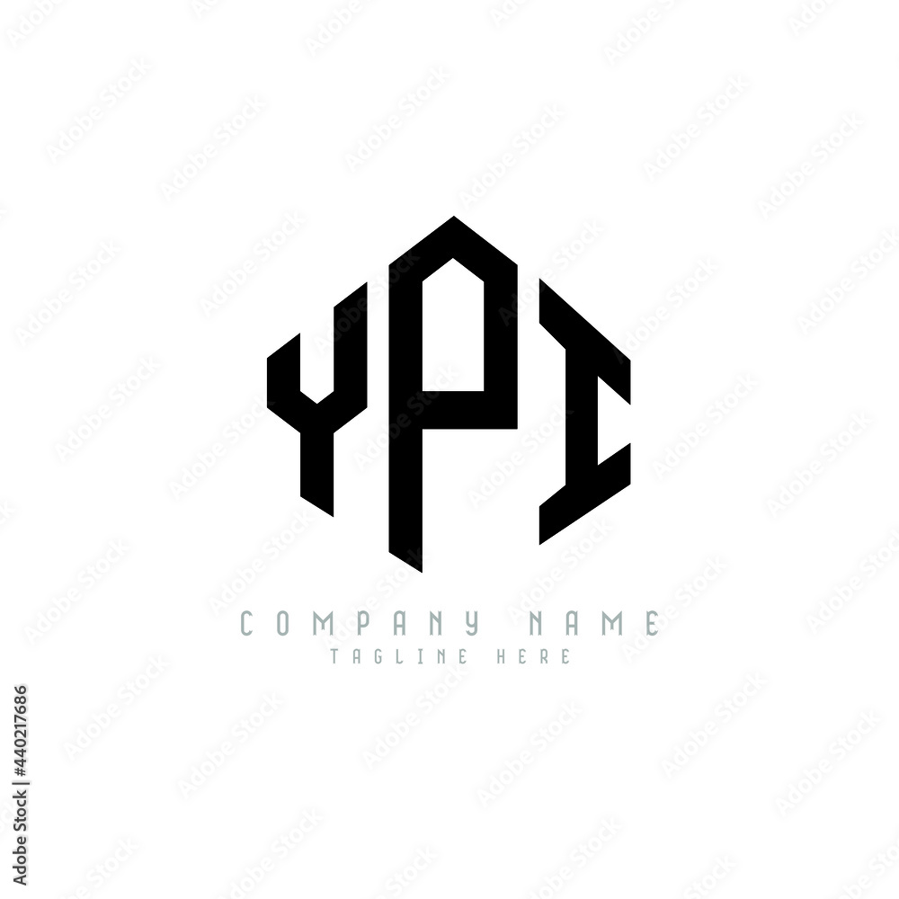 YPI letter logo design with polygon shape. YPI polygon logo monogram. YPI cube logo design. YPI hexagon vector logo template white and black colors. YPI monogram, YPI business and real estate logo. 