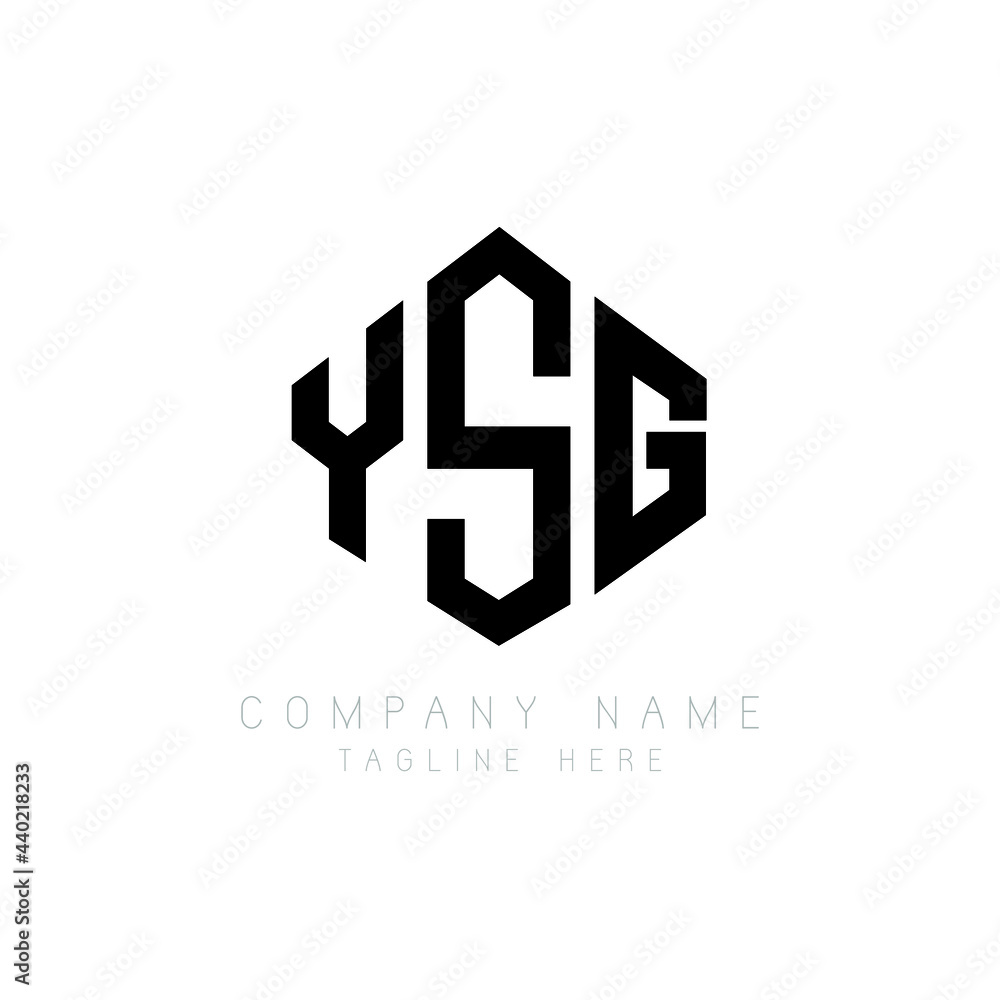 YSG letter logo design with polygon shape. YSG polygon logo monogram. YSG cube logo design. YSG hexagon vector logo template white and black colors. YSG monogram, YSG business and real estate logo. 