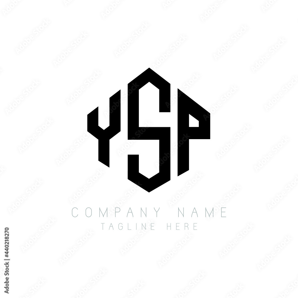 YSP letter logo design with polygon shape. YSP polygon logo monogram