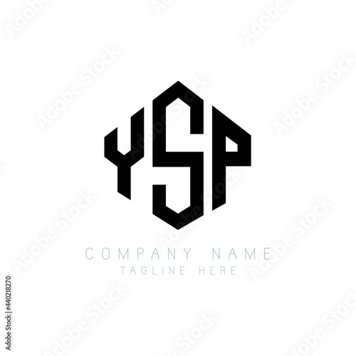 YSP letter logo design with polygon shape. YSP polygon logo monogram. YSP cube logo design. YSP hexagon vector logo template white and black colors. YSP monogram  YSP business and real estate logo. 