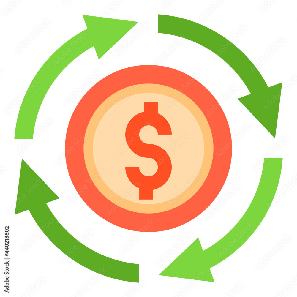 Transfer flat style icon Transfer flat style icon