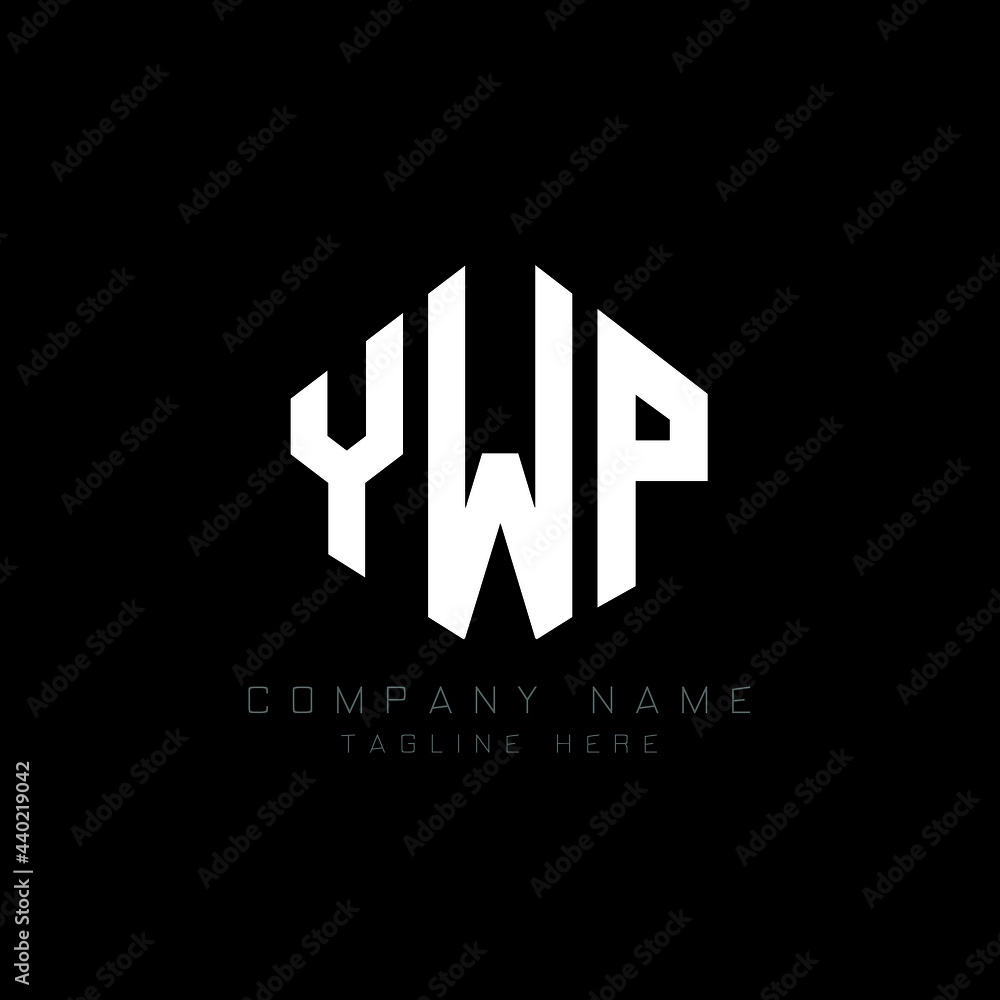 YWP letter logo design with polygon shape. YWP polygon logo monogram. YWP cube logo design. YWP hexagon vector logo template white and black colors. YWP monogram, YWP business and real estate logo. 