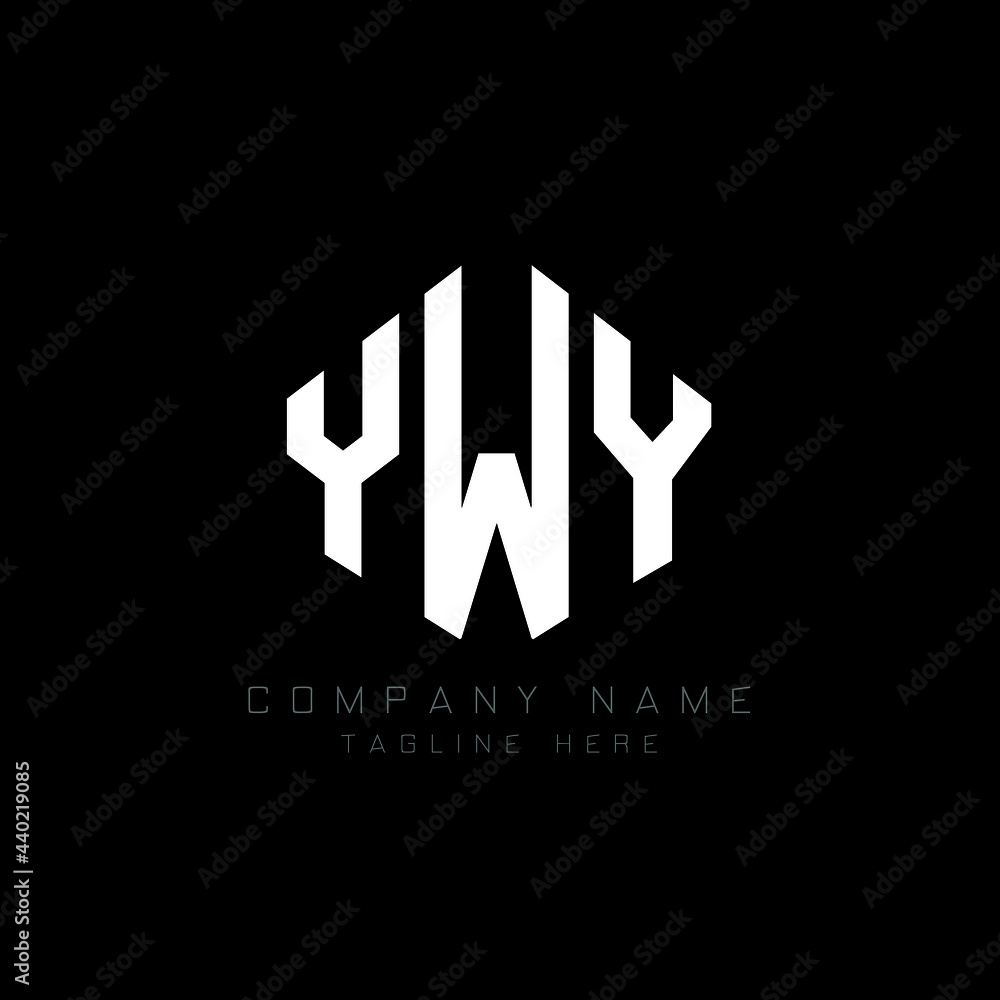 YWY letter logo design with polygon shape. YWY polygon logo monogram. YWY cube logo design. YWY hexagon vector logo template white and black colors. YWY monogram, YWY business and real estate logo.  - obrazy, fototapety, plakaty 