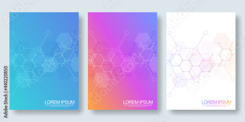 Abstract geometric background with hexagons shape pattern for a business brochure or cover book, page layout, flyer design, and poster template
