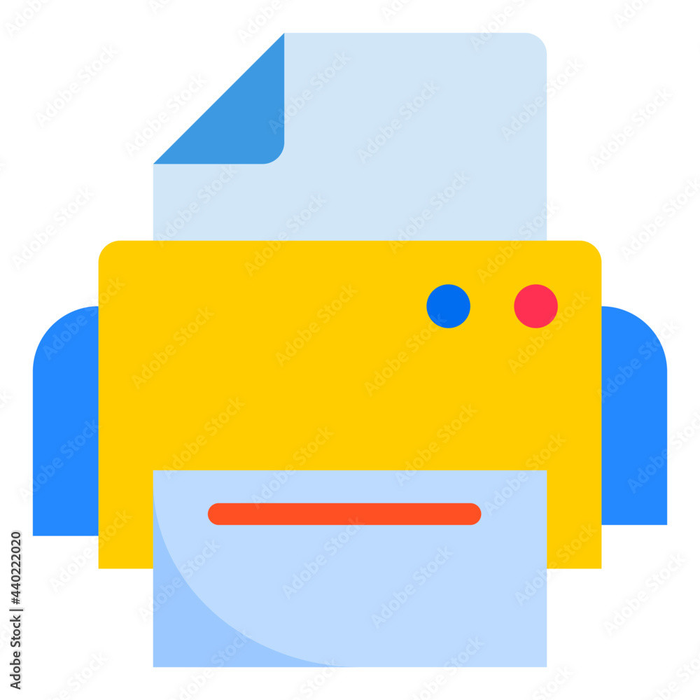 Printer flat style icon Printer flat style icon