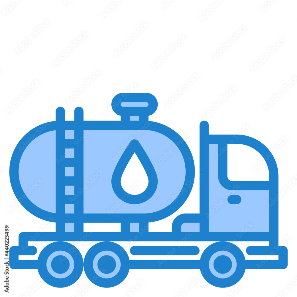 Oil truck blue style icon Oil truck blue style icon