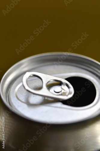 Closeup of a soda can or tin