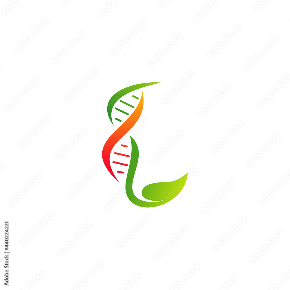 Leaf DNA logo vector template, Creative DNA logo design concepts Leaf DNA logo vector template, Creative DNA logo design concepts