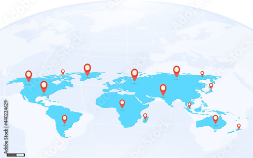 social network concept with globe