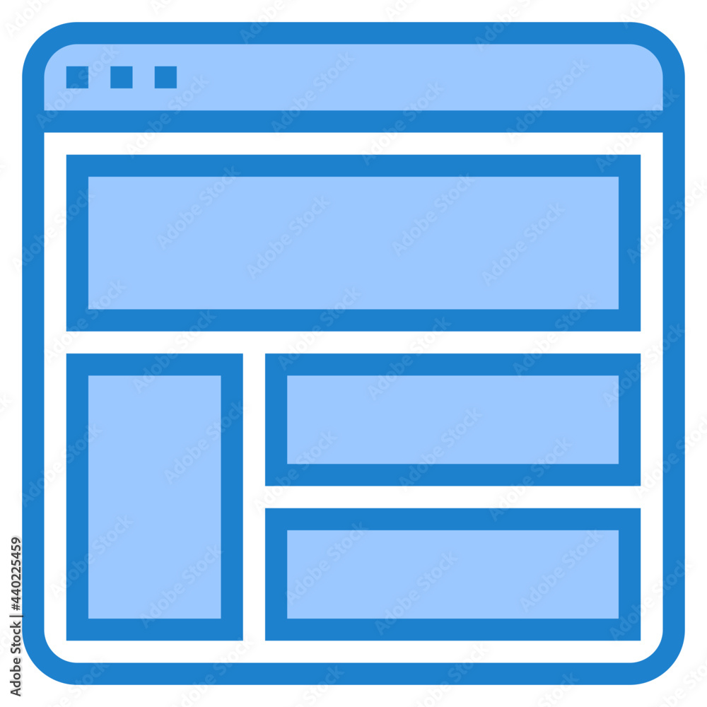 Template blue style icon Template blue style icon