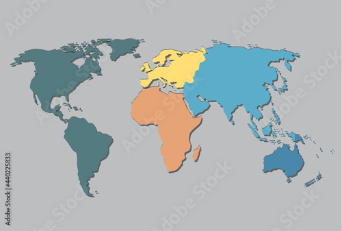 vintage map of the world