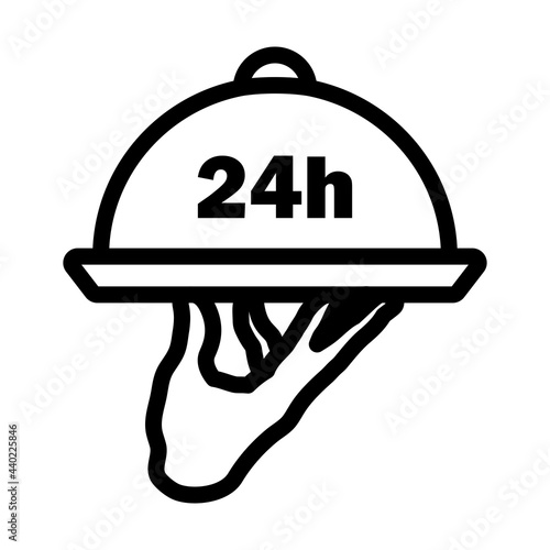 24 Hour Room Service Icon