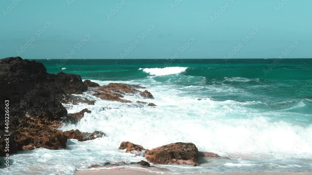 Waves, reefs. Makapuu Beach Park, Oahu, Hawaii. Waves, reefs. Makapuu Beach Park, Oahu, Hawaii.