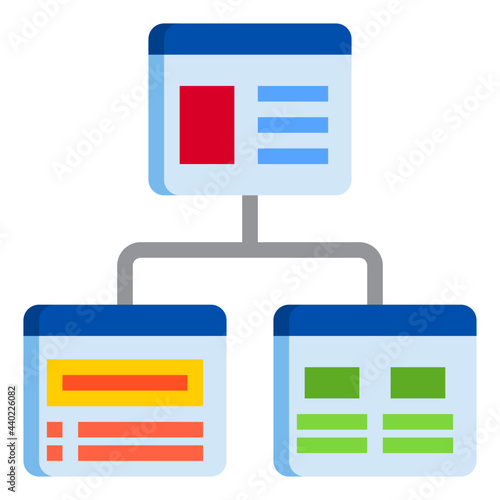 Chart flat style icon