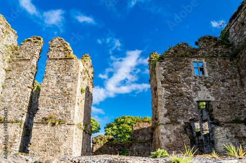 The castle ruins in Manorhamilton, erected in 1634 by Sir Frederick Hamilton - County Leitrim, Ireland