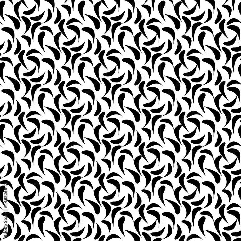 Abstract Geometric seamless black and white leaf pattern, wallpaper abstract floral leaves.Illustration design..
Abstract Geometric seamless black and white leaf pattern, wallpaper abstract floral leaves.Illustration design..