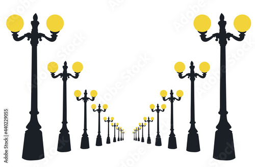 alley street, park lantern, decorative lantern
