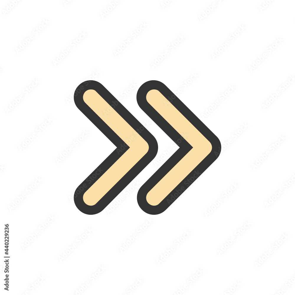 Rewind filled outline icon. Rewind filled outline icon.