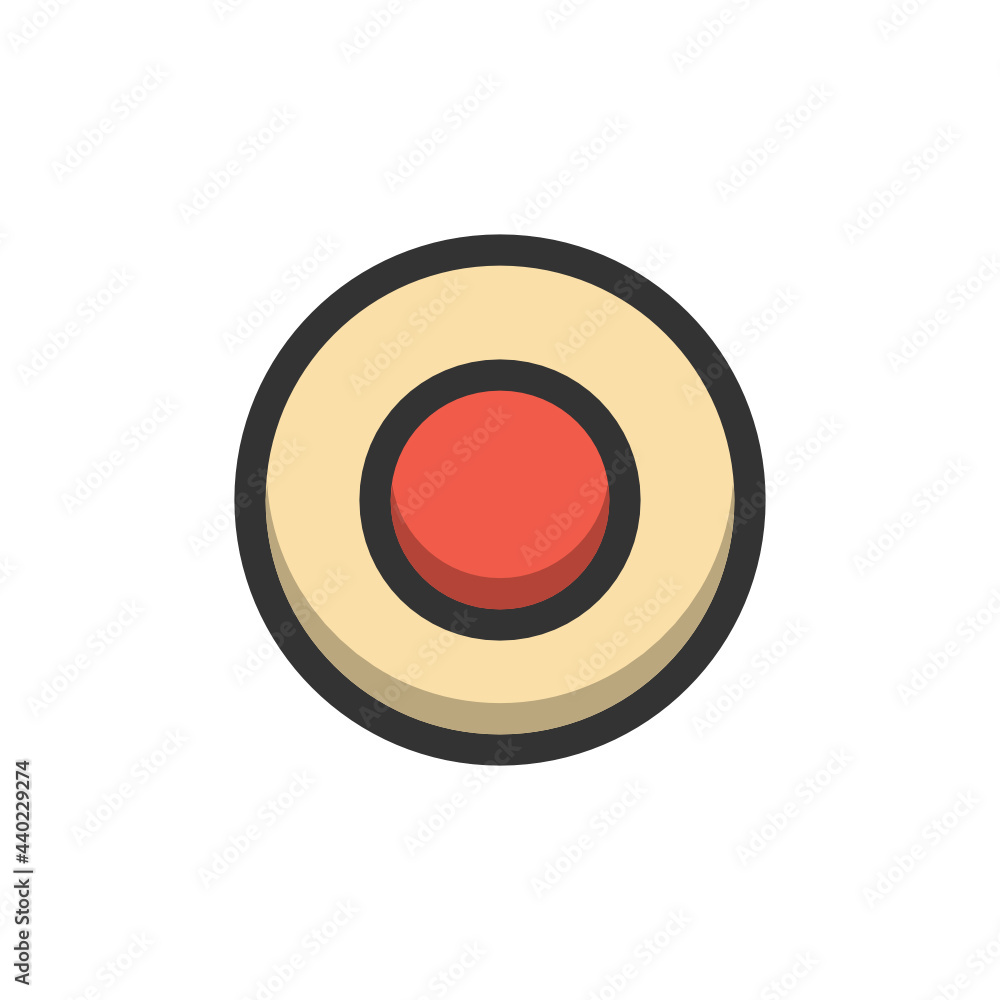 Record filled outline icon. Record filled outline icon.