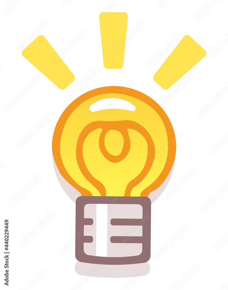 アイデア ヒント ひらめき 電球のイラスト Stock Vector Adobe Stock