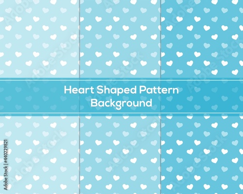 Blue heart shaped pattern background