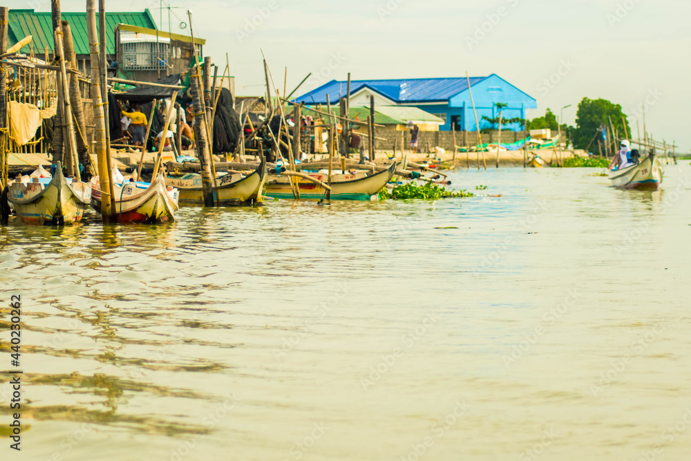 Fototapeta premium boats on the beach