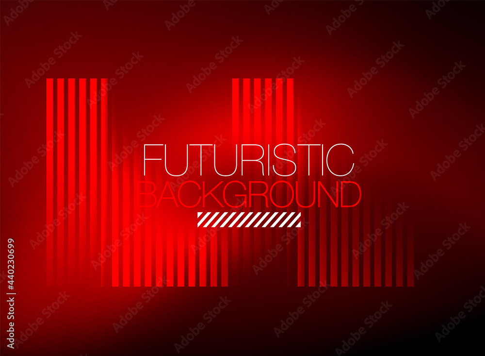 Fototapeta premium Bright neon color techno abstract background, shiny glowing neon lines in the dark background