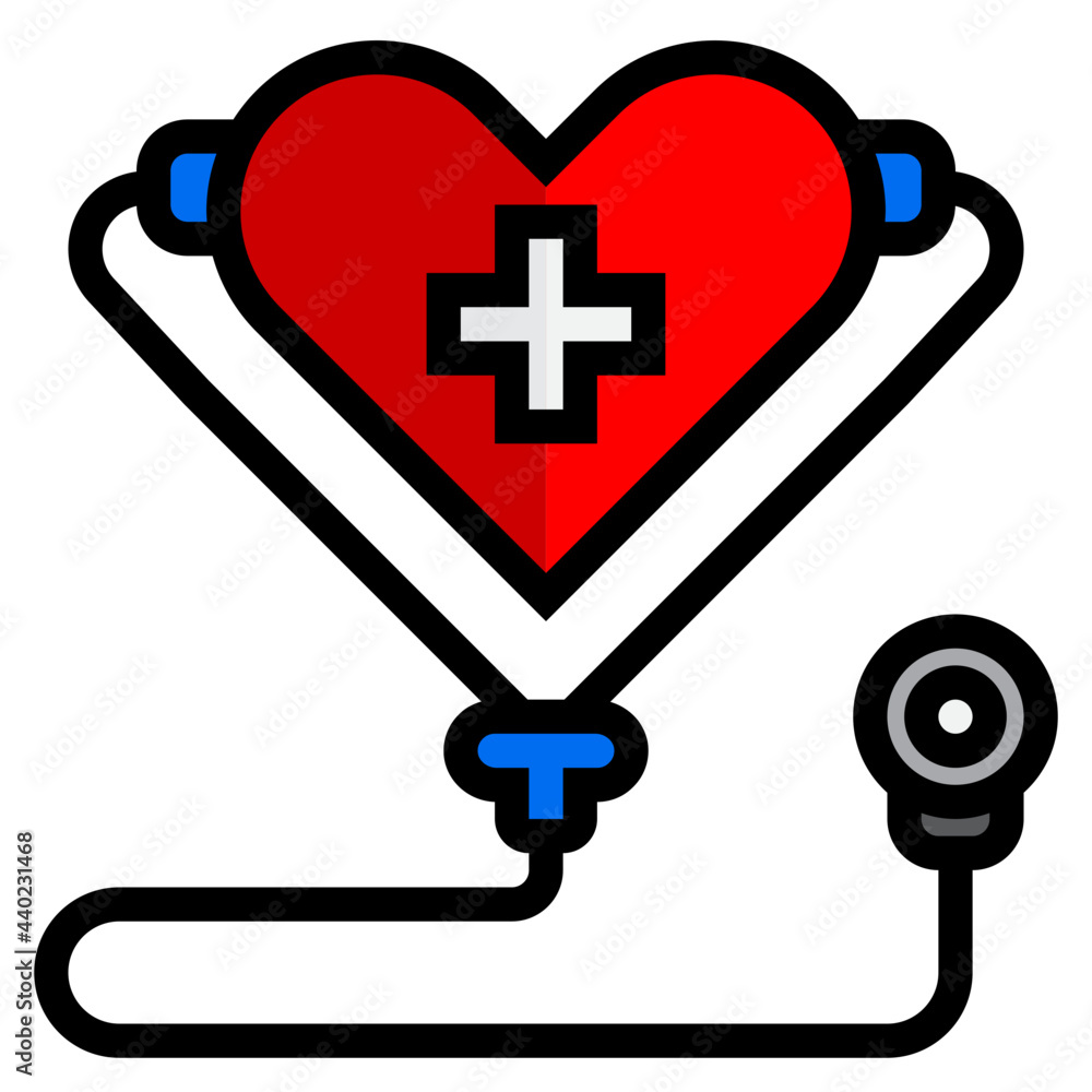 Hearthcare color line style icon