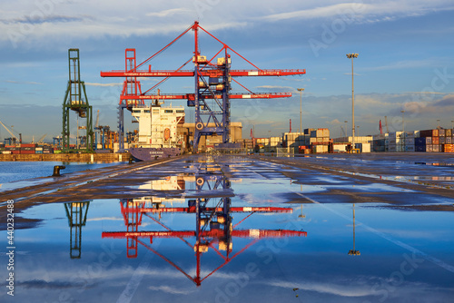View of the Containers dock, Bilbao Port
