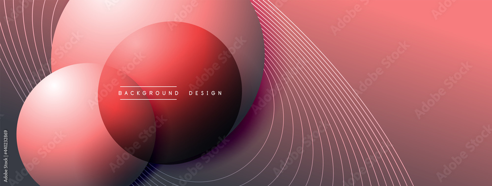 Gradient circles with shadows. Vector techno abstract background. Modern overlapping forms wallpaper background, design template Gradient circles with shadows. Vector techno abstract background. Modern overlapping forms wallpaper background, design template