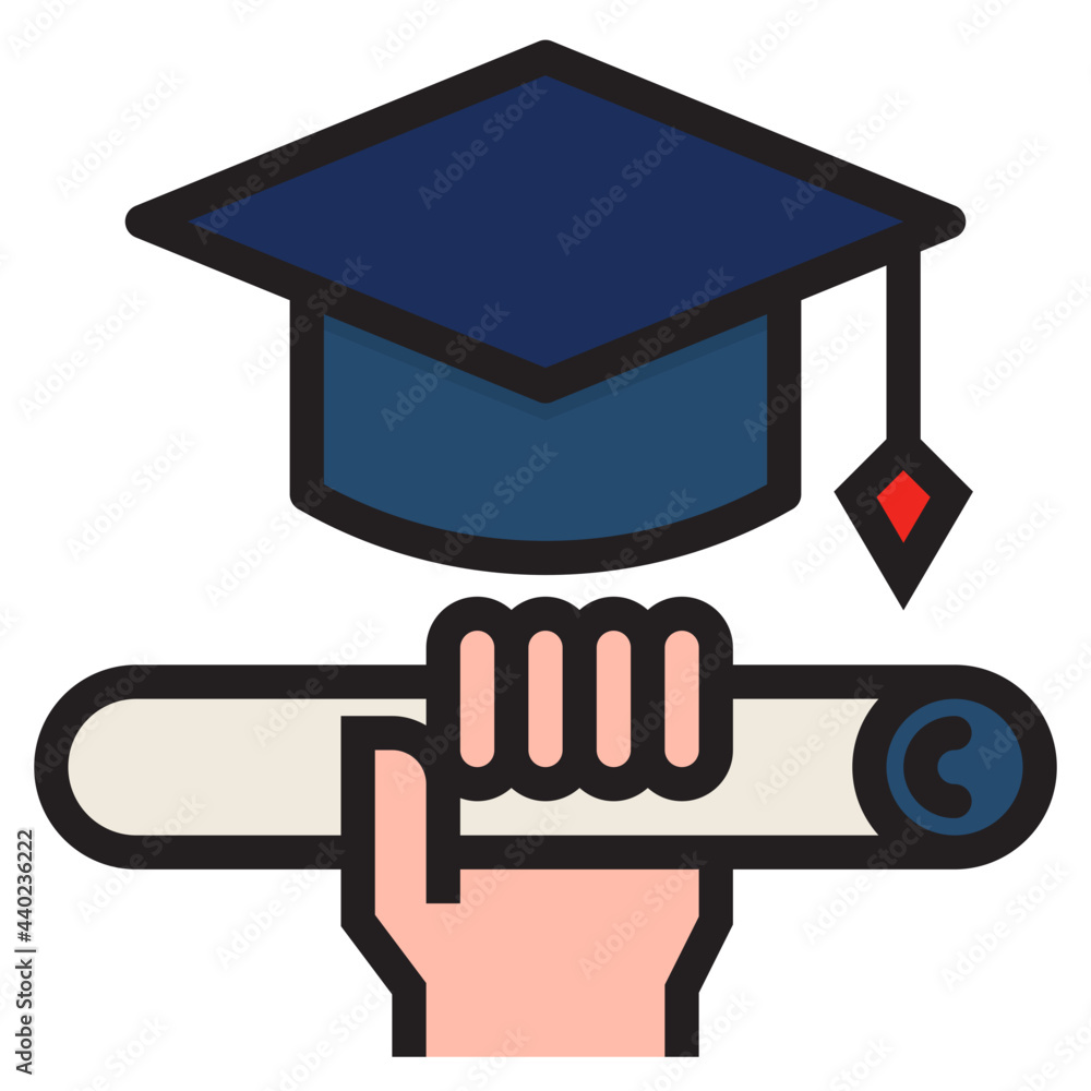 Graduate color line style icon