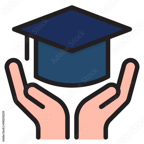 Graduate color line style icon