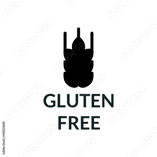 Vector illustration of gluten free icon. For packaging and labeling products that do not contain traces of wheat and other grains containing gluten