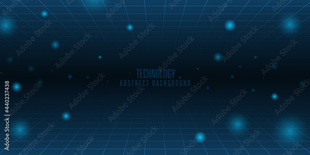 Vector technology concept blue lines blue abstract background.