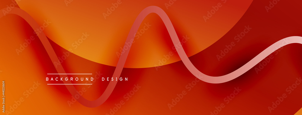 Abstract gradient background with wave line with shadow effect. Geometric composition. 3D shadow effects and fluid gradients Abstract gradient background with wave line with shadow effect. Geometric composition. 3D shadow effects and fluid gradients
