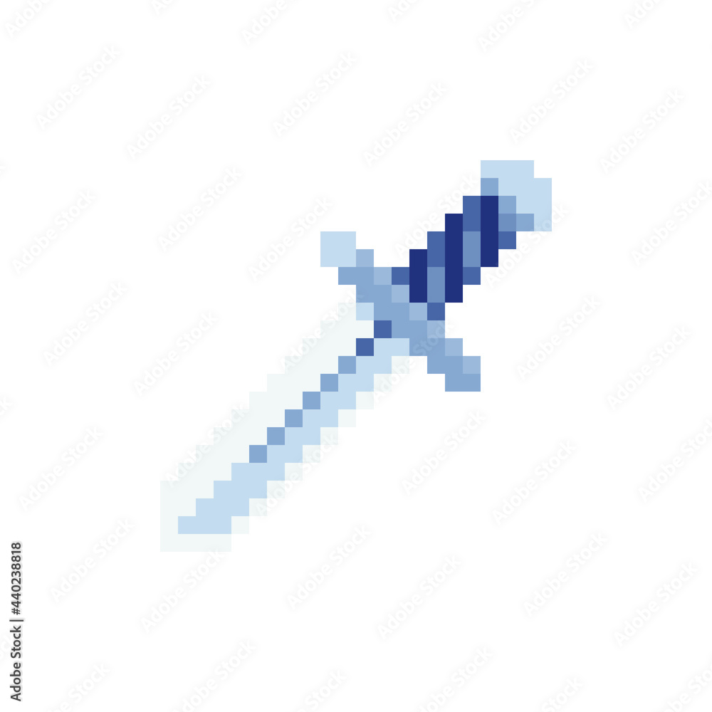 Sword pixel art icon. Medieval sword item for gaming interface. Pixel art icon. Flat vector elements for mobile arcade and casual game. 8-bit sprite. Sword pixel art icon. Medieval sword item for gaming interface. Pixel art icon. Flat vector elements for mobile arcade and casual game. 8-bit sprite.