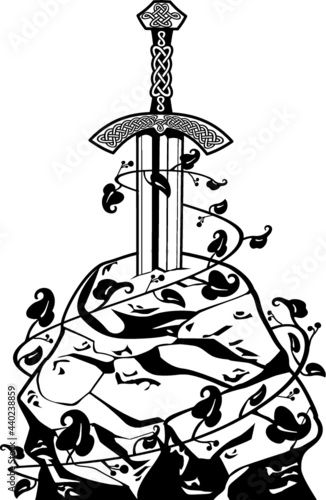 legendary excalibur, King Arthur's sword in the stone