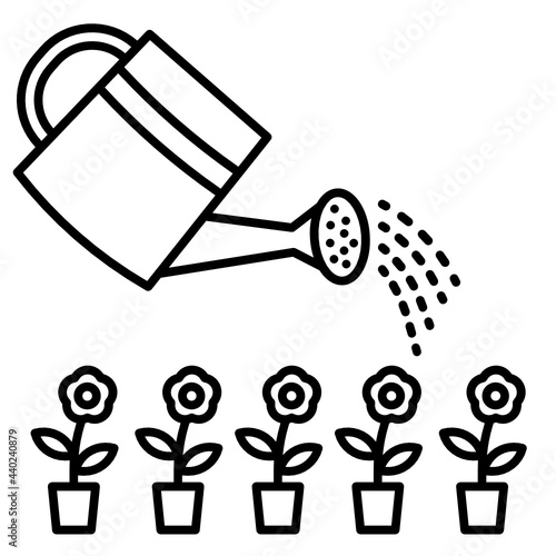 Watering flowers icon
