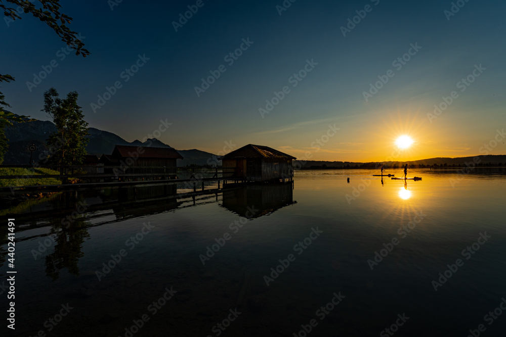 Sonnenuntergang am Kochelsee